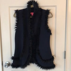 Lilly Pulitzer Trinette faux fur sweater vest